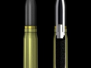 german 20mm mg15120 cartridge with cutaway 3D Модель