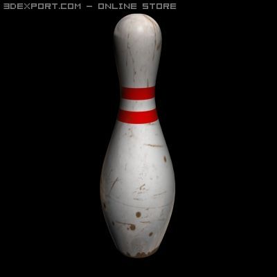 bowling pin Model 3D .c4d .max .obj .3ds .fbx .stl .blend 