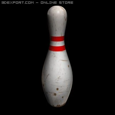 bowling pin 3D Model .c4d .max .obj .3ds .fbx .stl .blend 