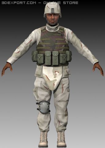 us army soldier 3Dモデル in 男の人 3DExport