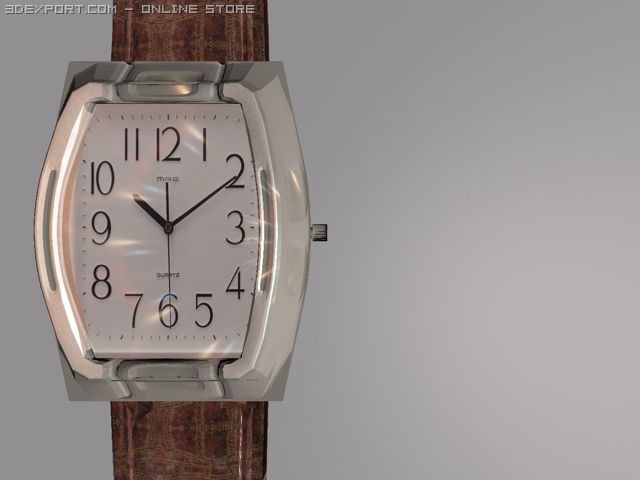 watch Model 3D .c4d .max .obj .3ds .fbx .stl .blend