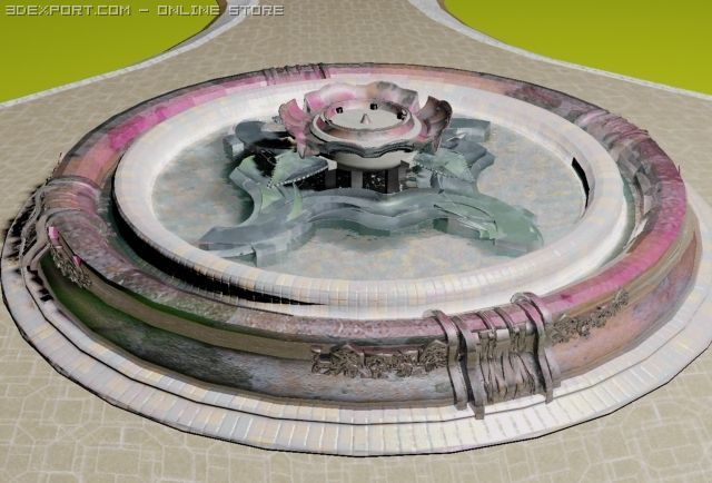 rose fountain 3D मॉडल .c4d .max .obj .3ds .fbx .stl .blend 