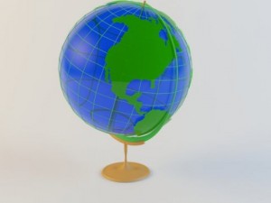 globe 3d model of the earth planet Modello 3D