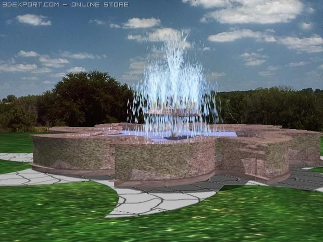 fountain architect 3D Model .c4d .max .obj .3ds .fbx .stl .blend 