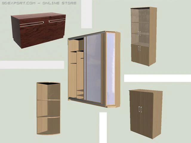 shelves 3D Model .c4d .max .obj .3ds .fbx .stl .blend