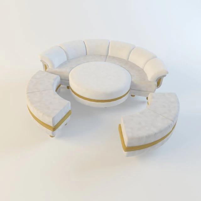 丸い形のソファ 3Dモデル .c4d .max .obj .3ds .fbx .stl .blend 