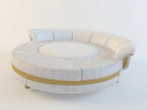 round shaped sofa 3D Модель