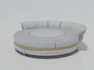round shaped sofa 3D Модель