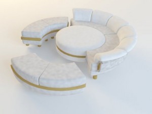 round shaped sofa 3D Модель