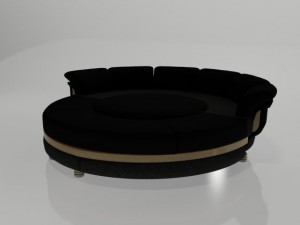 round shaped sofa 3D Модель