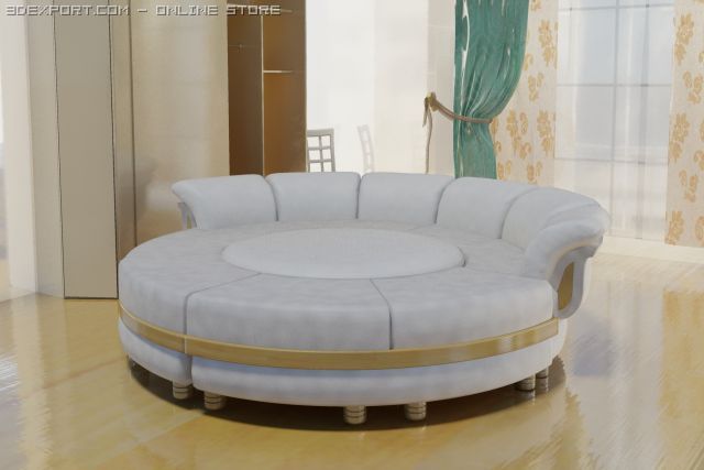 sofa in room 3D Model .c4d .max .obj .3ds .fbx .stl .blend
