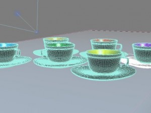 capuccino mugs set 3D Model