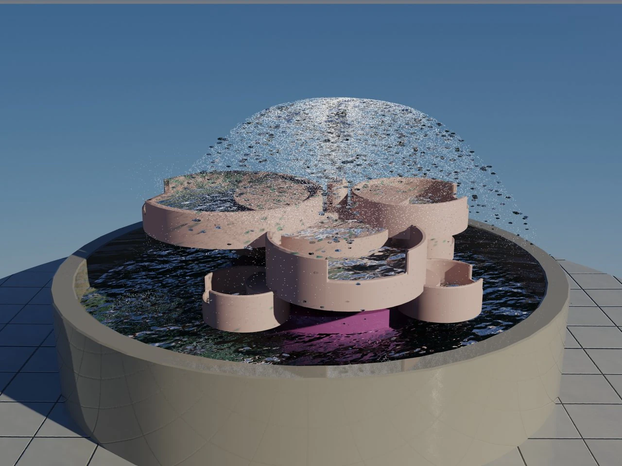 fountain 3D Model .c4d .max .obj .3ds .fbx .stl .blend 