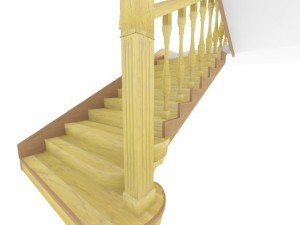 wooden staircase 3D Модель