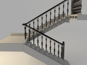 wooden staircase 3D Модель