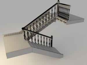 wooden staircase 3D Модель