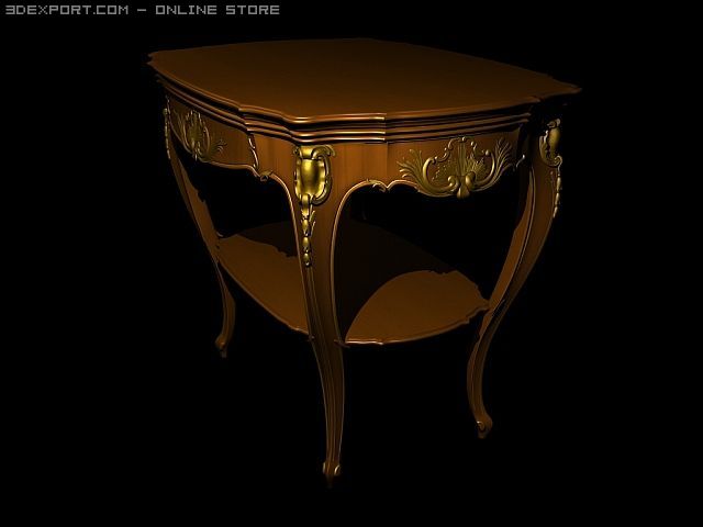 baroque table 3D मॉडल .c4d .max .obj .3ds .fbx .stl .blend 