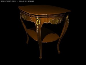 baroque table 3Dモデル
