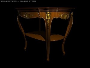 baroque table 3D मॉडल
