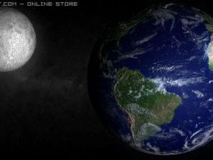 d&uuml;nya ve ay 3D Model