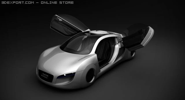 audi rsq by piotrcz 3D Model .c4d .max .obj .3ds .fbx .stl .blend 
