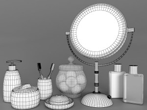 bathroom accessories set 2 3D Model