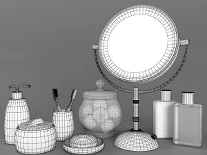 bathroom accessories set 2 3D Model