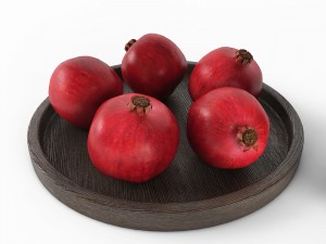 decorative set with pomegranates 3D Model