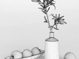 decorative set with apples 3D Model