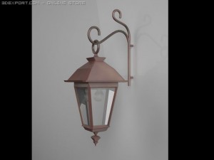 wrought iron wall lamp 3D Model