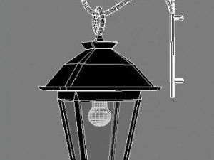 wrought iron wall lamp Modèle 3D