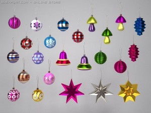 christmas balls 3D Model
