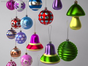 christmas balls 3Dモデル