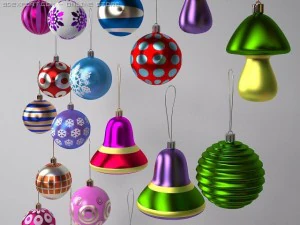 christmas balls 3D Model
