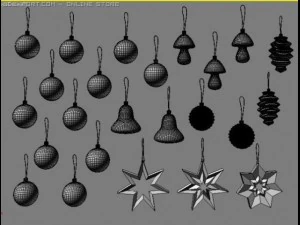 christmas balls 3D Model