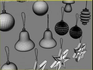 christmas balls 3D Model