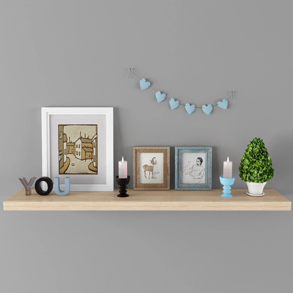 decoration set 3D Model .c4d .max .obj .3ds .fbx .stl .blend