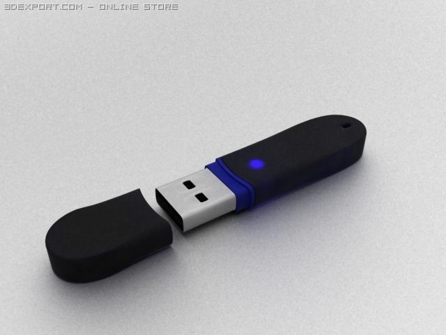 usb flash 3Dモデル .c4d .max .obj .3ds .fbx .stl .blend 