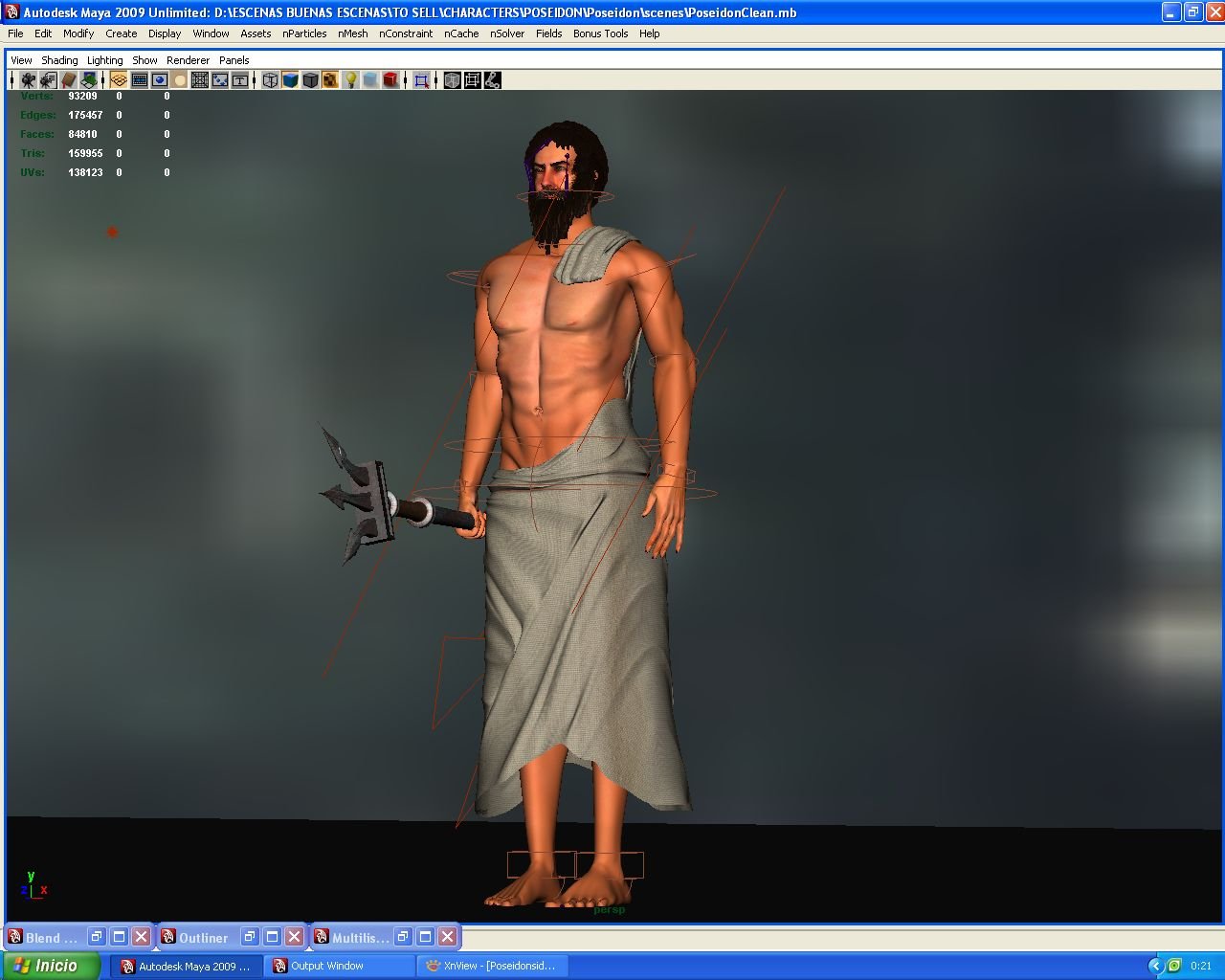 Poseidon body. Посейдон 3d model.