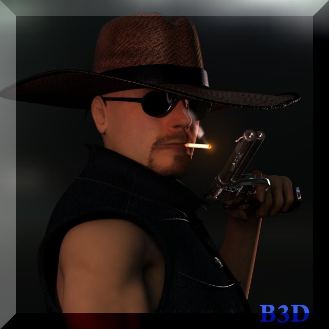 cowboy Modello 3D .c4d .max .obj .3ds .fbx .stl .blend 