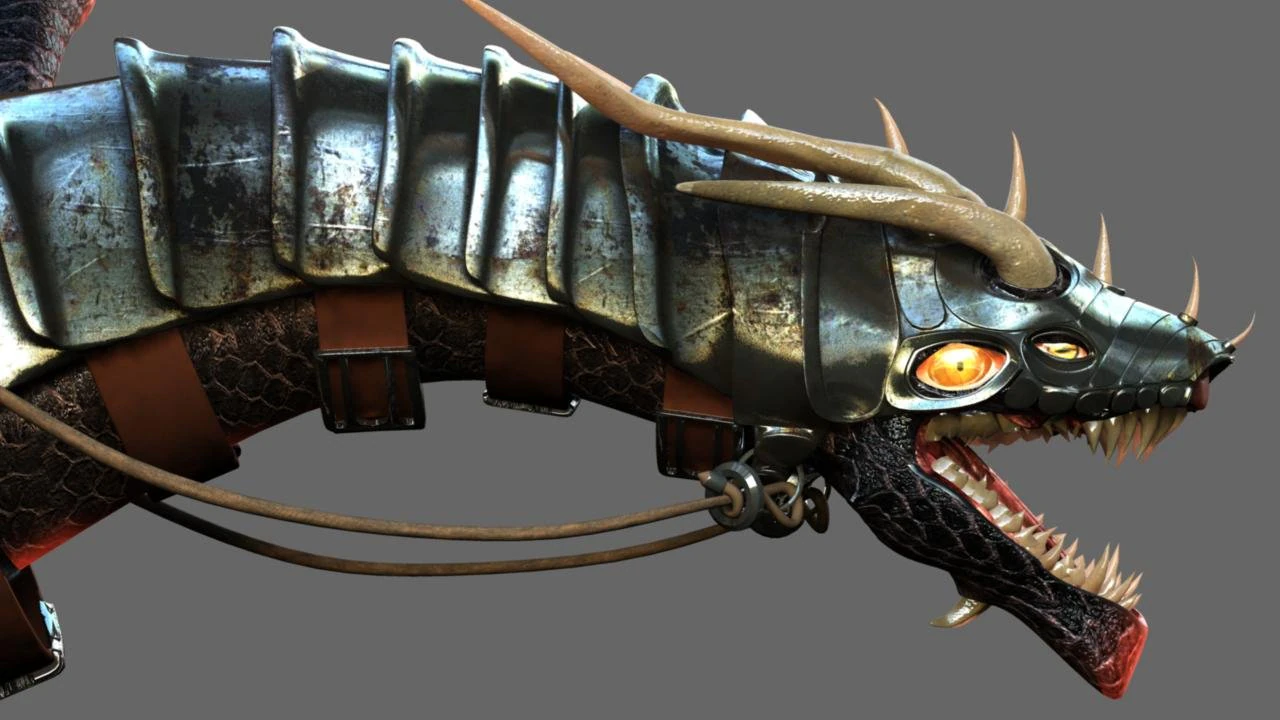 battle dragon 3D Model .c4d .max .obj .3ds .fbx .stl .blend 