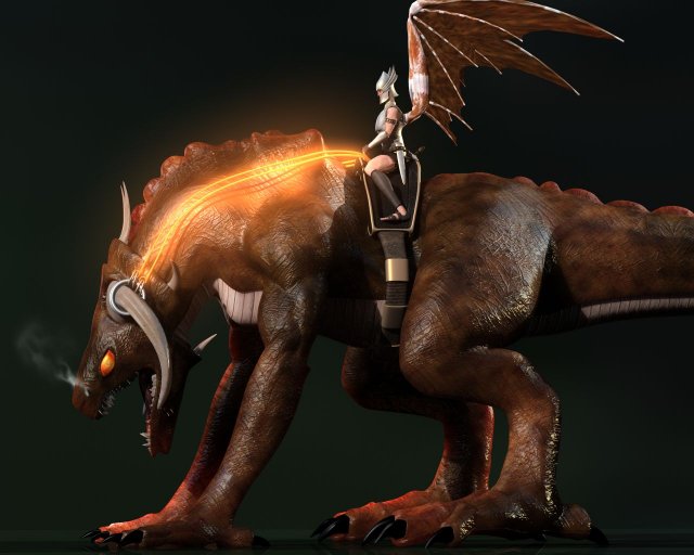 land dragon 3D Model .c4d .max .obj .3ds .fbx .stl .blend 