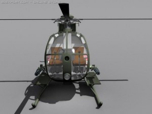 army huey little bird 3D-Modell