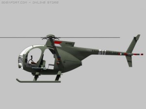 army huey little bird 3D-Modell