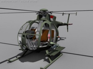army huey little bird 3D-Modell
