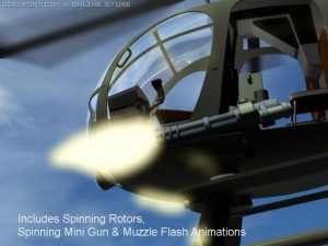 army huey little bird 3D-Modell