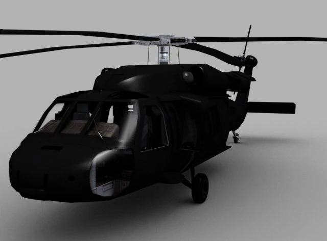 blackhawk helicopter uh60 3D Model .c4d .max .obj .3ds .fbx .stl .blend