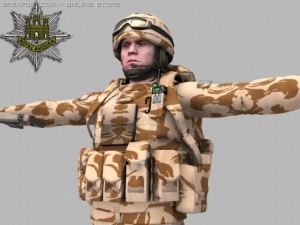 british royal anglian desert soldier 3D 模型