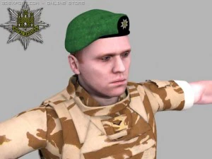 british royal anglian desert soldier 3D Model