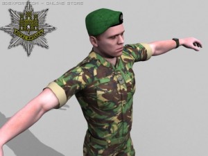 british royal anglian woodland soldier 3D 模型